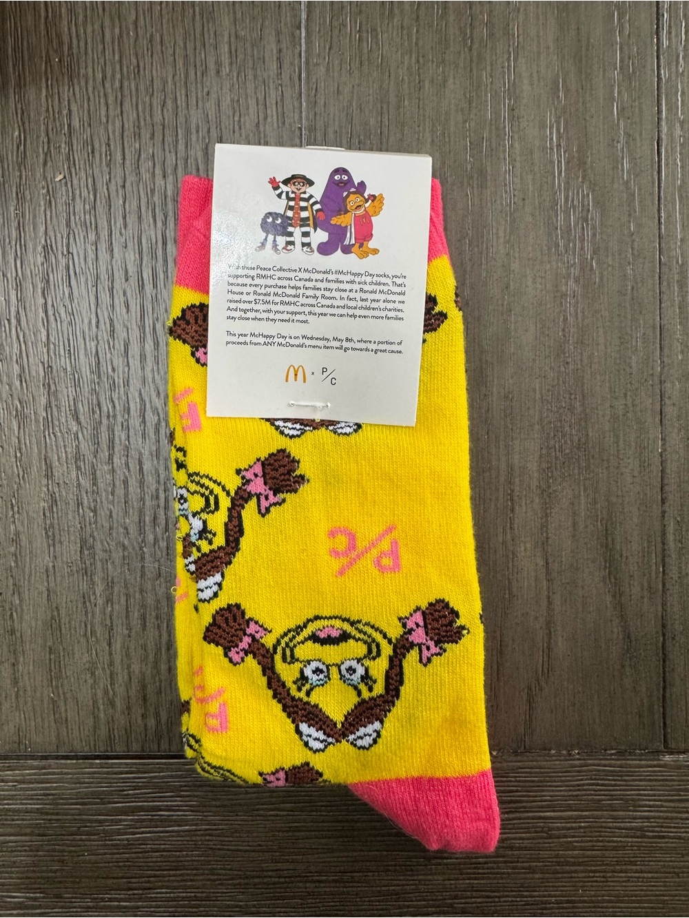 New McDonalds Peace Collective Birdie socks